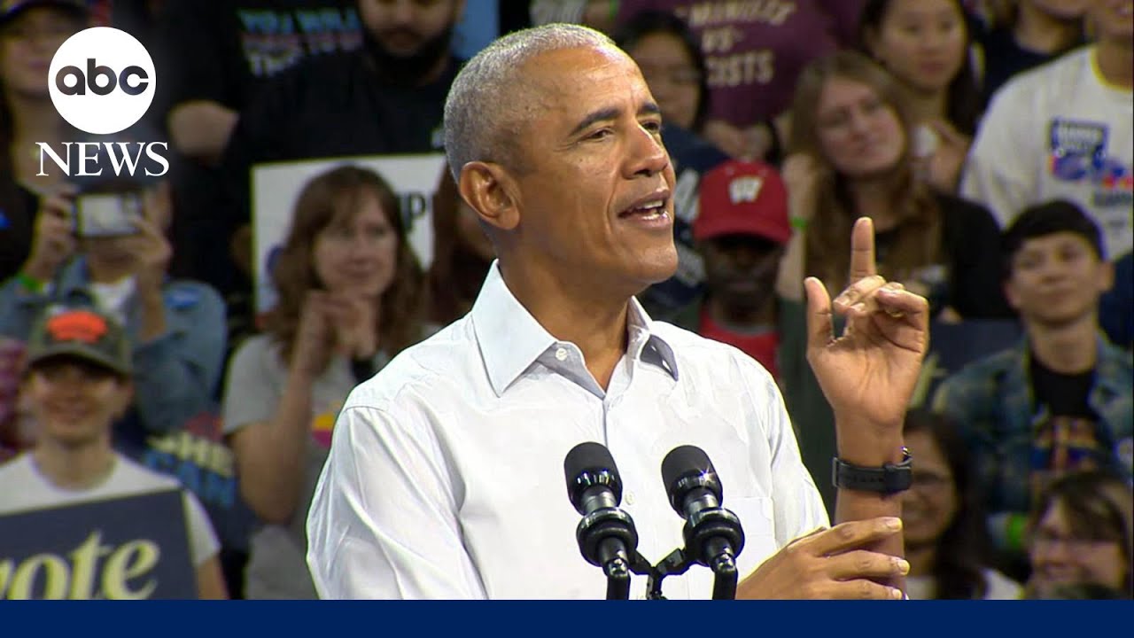 Obama warns of 'older, loonier' Trump during Wisconsin rally